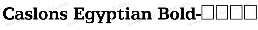 Caslons Egyptian Bold字体转换